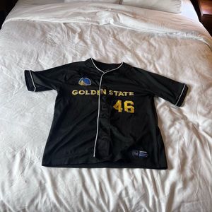Golden state warriors baseball button up jersey men’s small